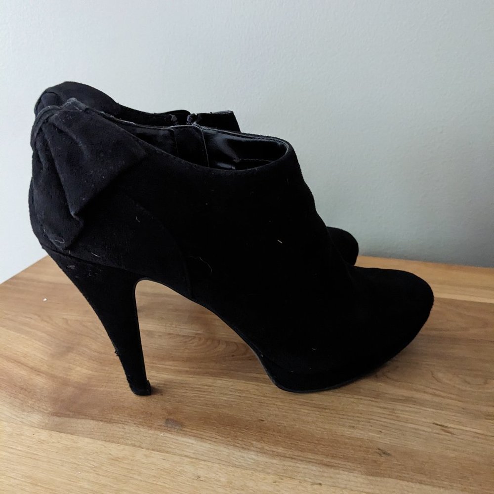 Black Booties with Bow